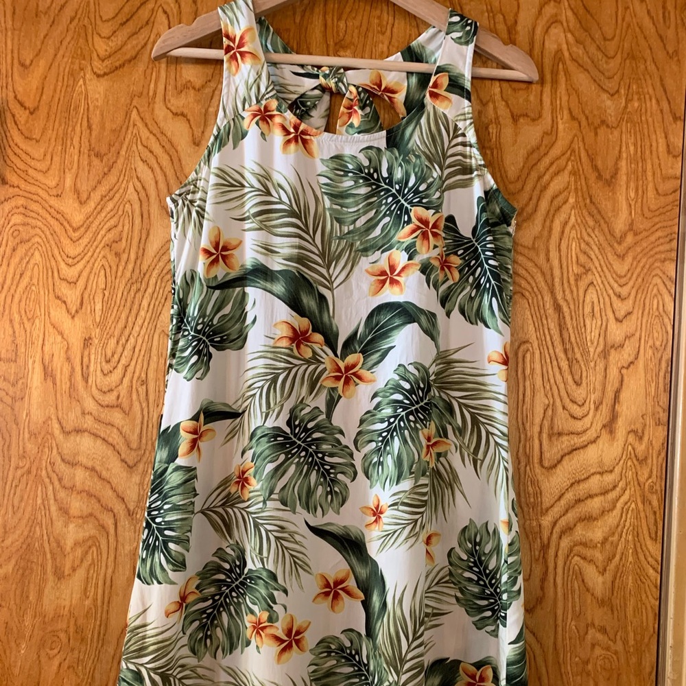 Tropical Floral Midi Dress
